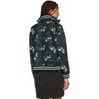 Kenzo Navy Floral Blouson Zip-Up Jacket