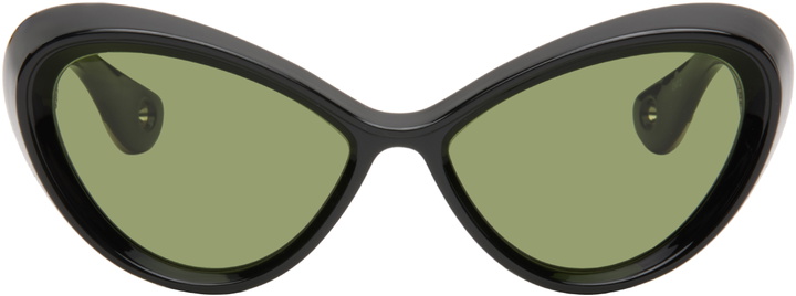 Photo: Jean Paul Gaultier Black 'The Parisian Cat' Sunglasses