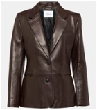 Frame Single-breasted leather blazer