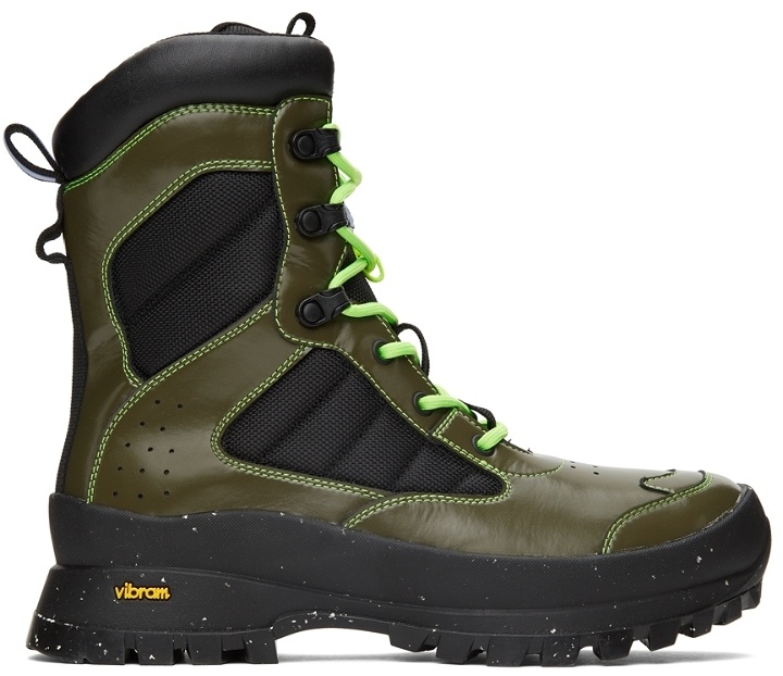 Photo: MCQ Khaki & Green In-8 Tactical Boots