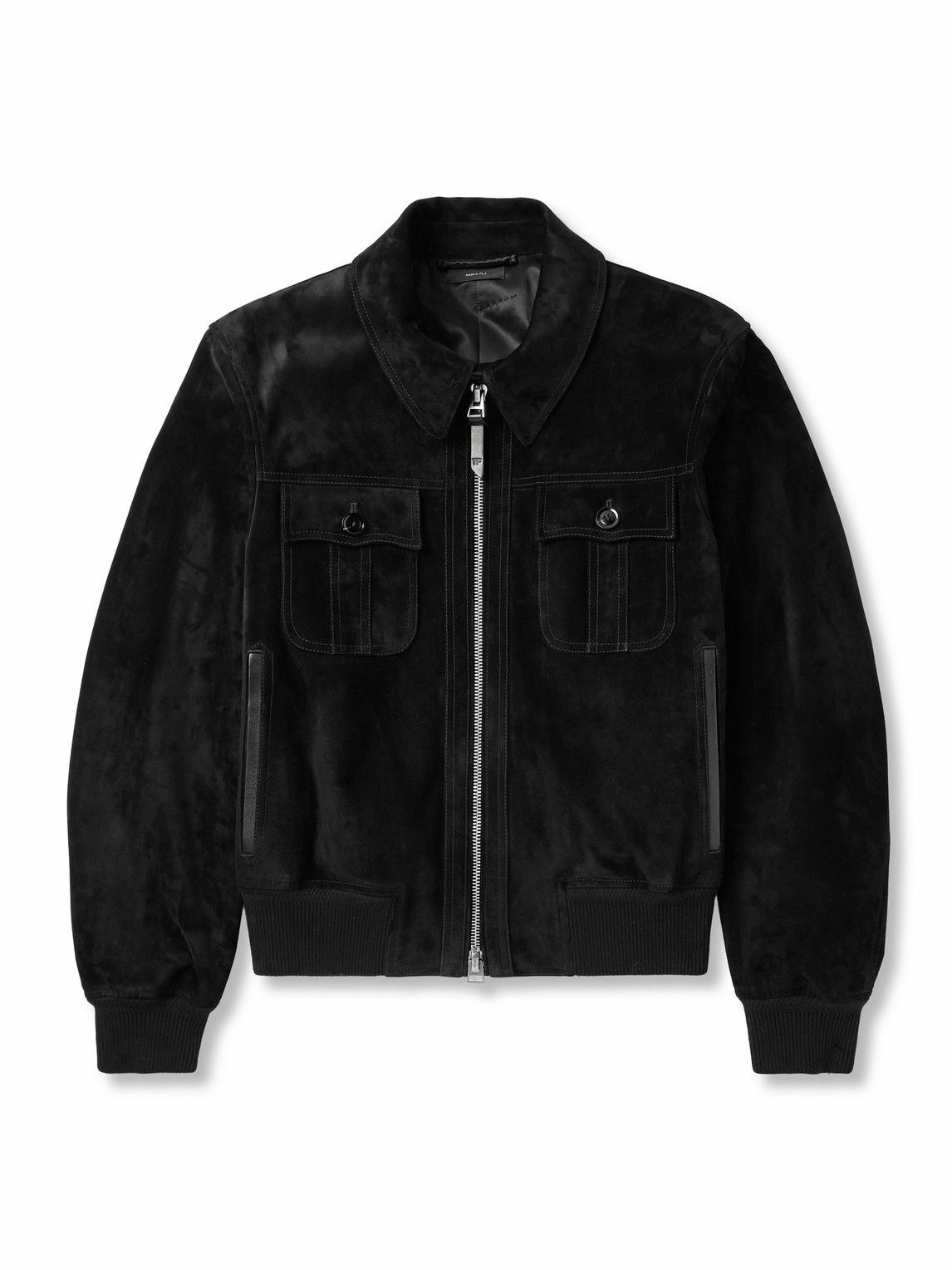 TOM FORD - Suede Blouson Jacket - Blue TOM FORD