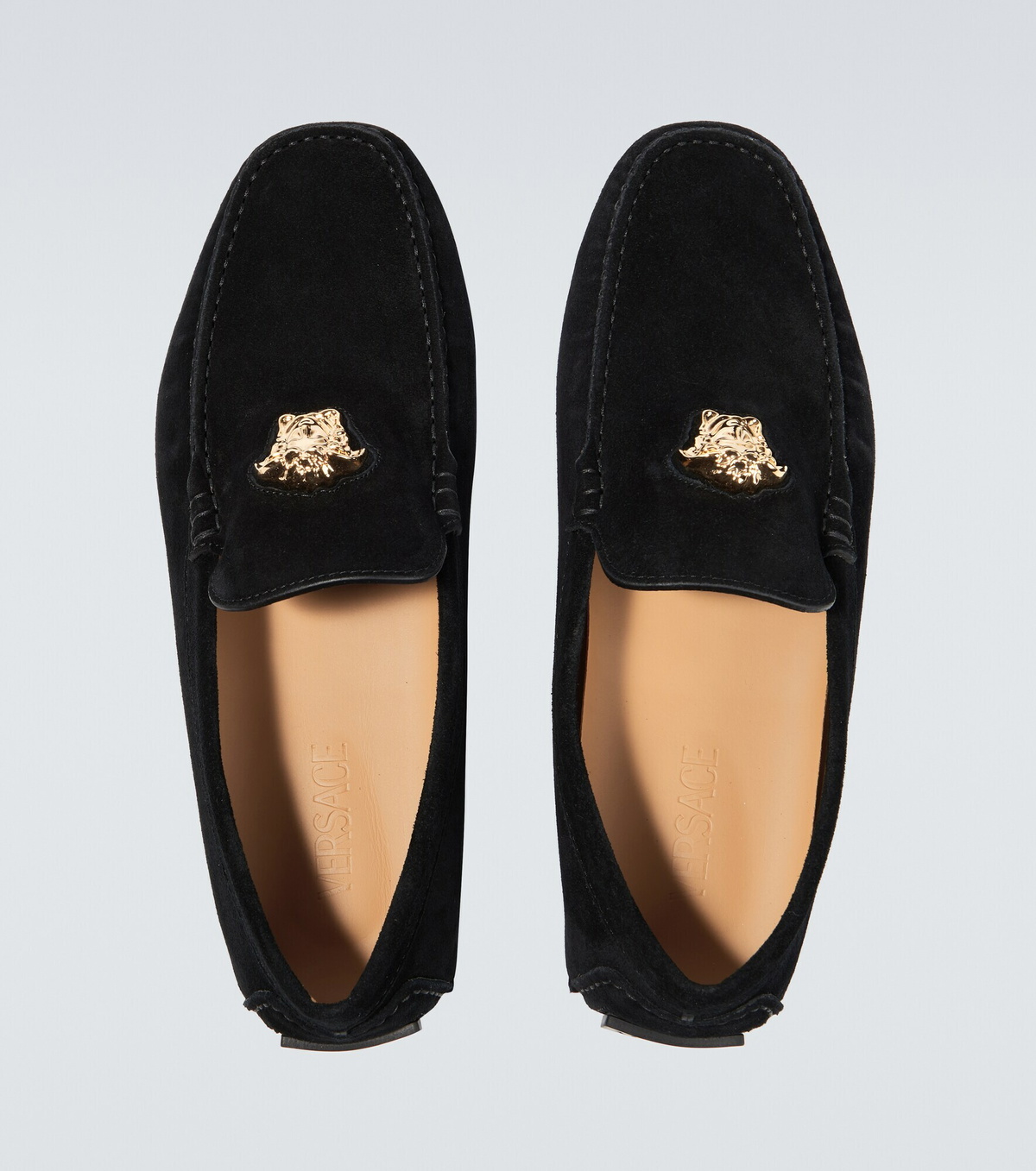 Versace - La Medusa suede loafers