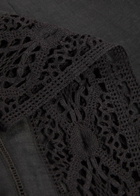 Frame The Heirloom Embroidered Ramie Mini Dress Black
