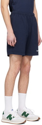 Sporty & Rich Navy Serif Shorts