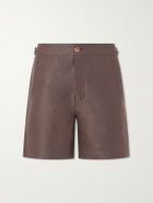 God's True Cashmere - Straight-Leg Linen-Twill Shorts - Brown