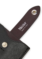 Metier Grained Leather Card Holder - Black - One Size