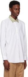 Connor McKnight White Checkerboard Collar Shirt