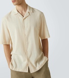 Sunspel Checked cotton bowling shirt