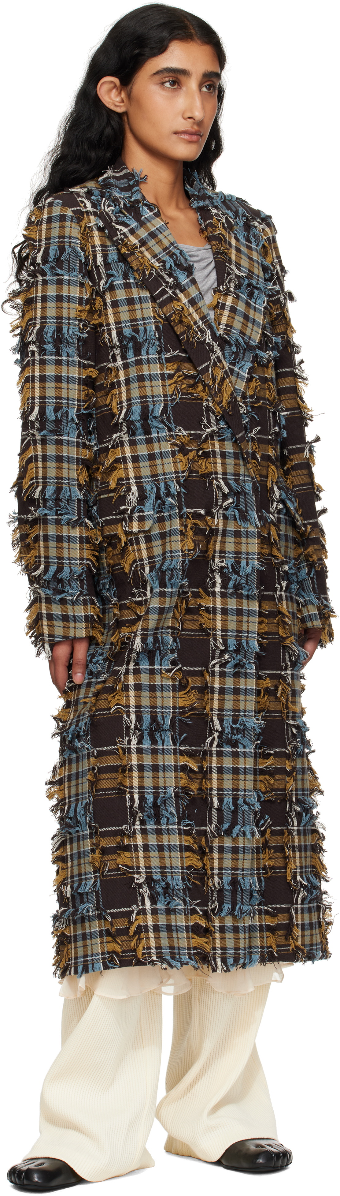 Collina Strada Brown & Blue Wolverine Coat