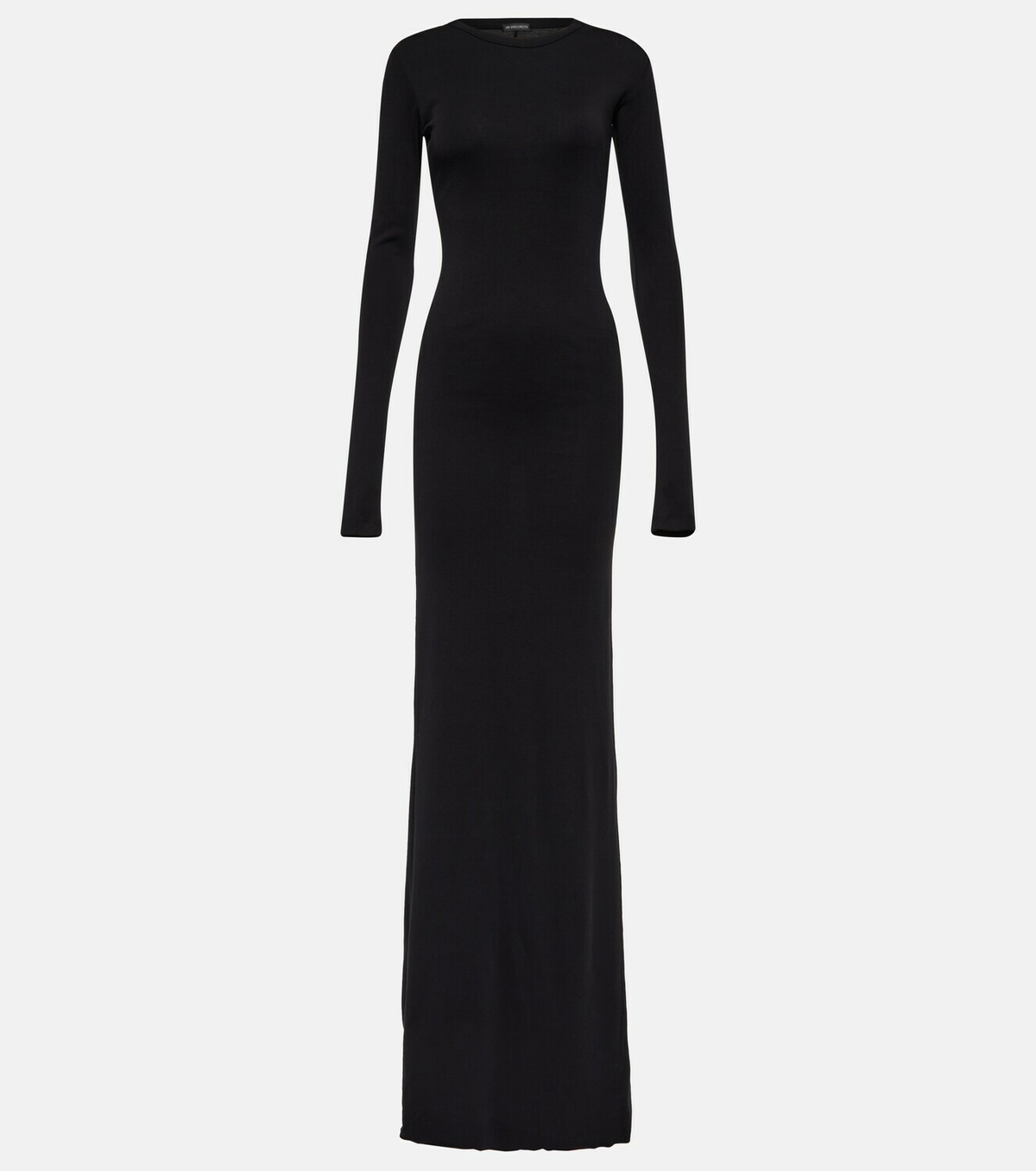 ワンピース ANN DEMEULEMEESTER Black Cotton Blend Long Dress Ann Demeulemeester - Jesse flared cotton dress Ann