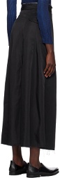 Our Legacy Black Bias Suiting Maxi Skirt