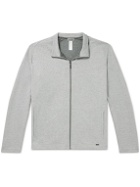 Hanro - Leo Ribbed Cotton-Jersey Zip-Up Sweatshirt - Gray
