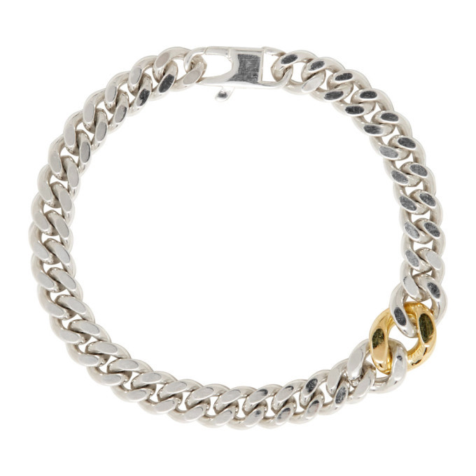 Bunney Silver and Gold Simple Chain Bracelet