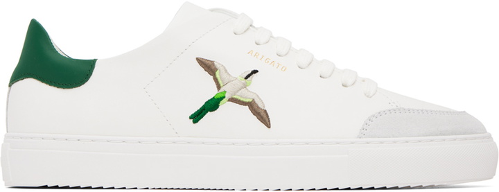 Photo: Axel Arigato SSENSE Exclusive White & Green Clean 90 Triple Bee Bird Sneakers