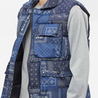 Eastlogue Men's Wind Resistant Down Vest in Navy Paisley