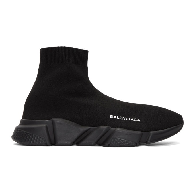 Photo: Balenciaga Black Speed High-Top Sneakers