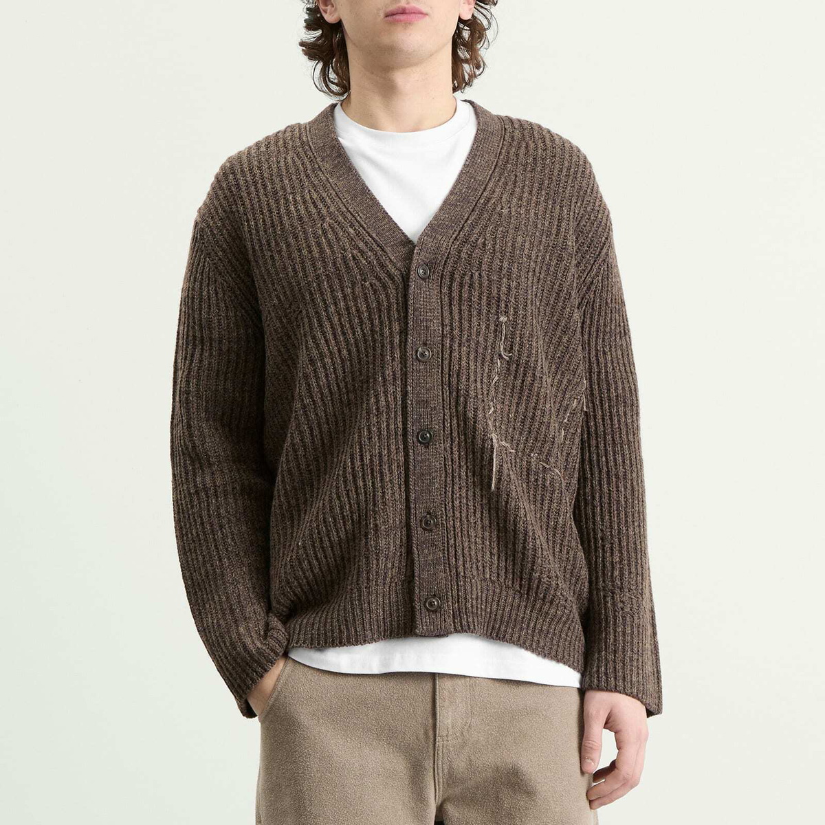 Maison Margiela Men's Cardigan in Brown Maison Margiela