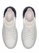 JIMMY CHOO - Diamond Maxi Leather & Lycra Sneakers