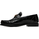 Versace Black Medusa '95 Croc-Effect Loafers