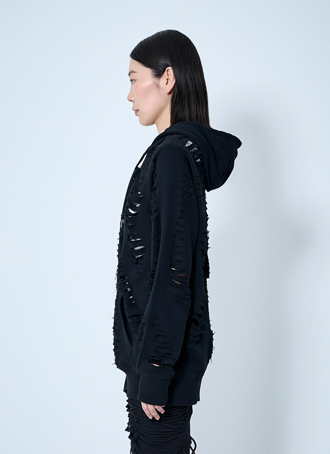 Sia Arnika Slit Zip-Up Hooded Sweatshirt