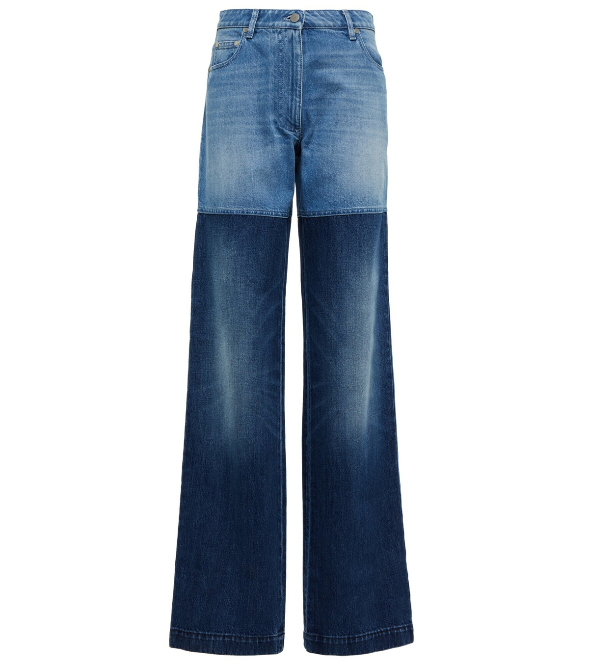 Peter Do - Bicolor high-rise wide-leg jeans