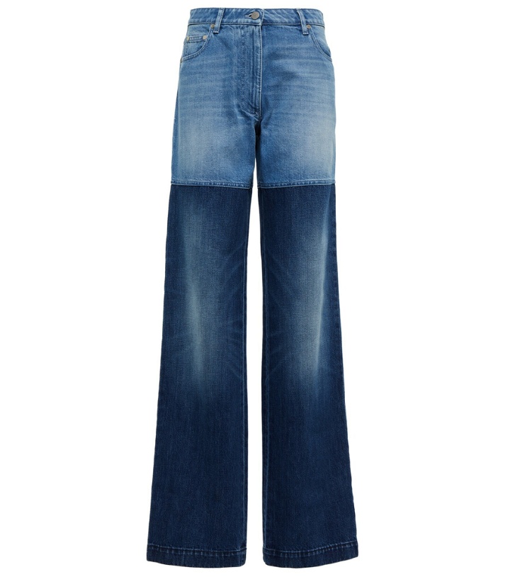 Photo: Peter Do - Bicolor high-rise wide-leg jeans