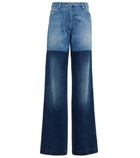 Peter Do - Bicolor high-rise wide-leg jeans
