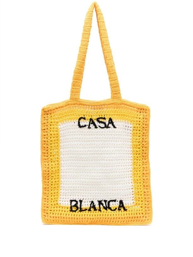 Photo: CASABLANCA - Logo Crochet Handbag