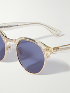 Garrett Leight California Optical - Oakwood Round-Frame Acetate and Gold-Tone Sunglasses