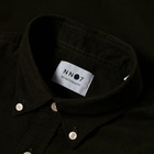 NN07 Men's Levon Button Down Baby Cord Shirt in Dark Army