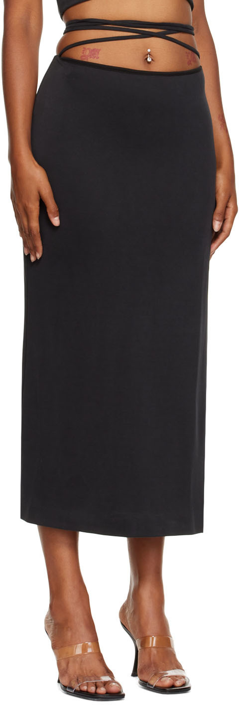 THIRD FORM Black Rip Tide Midi Skirt