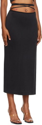 THIRD FORM Black Rip Tide Midi Skirt