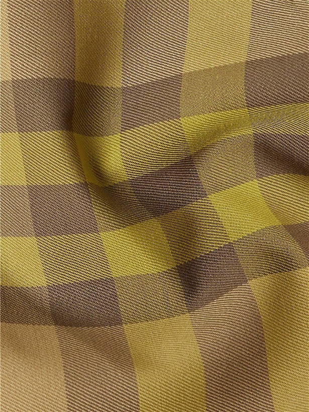 Photo: Burberry - Checked Wool-Twill Car Coat - Brown