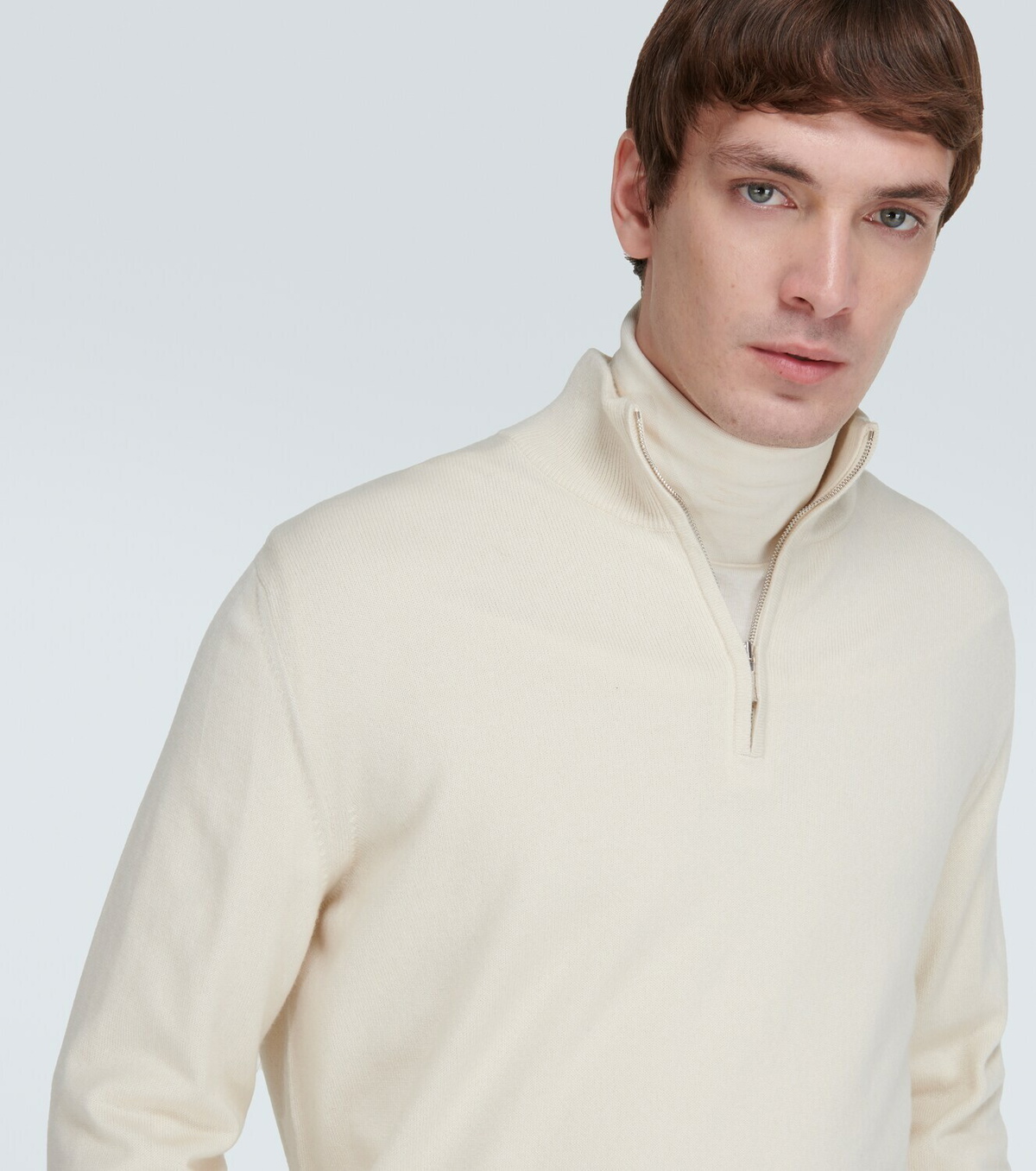 Loro Piana Mezzocollo cashmere half-zip sweater Loro Piana