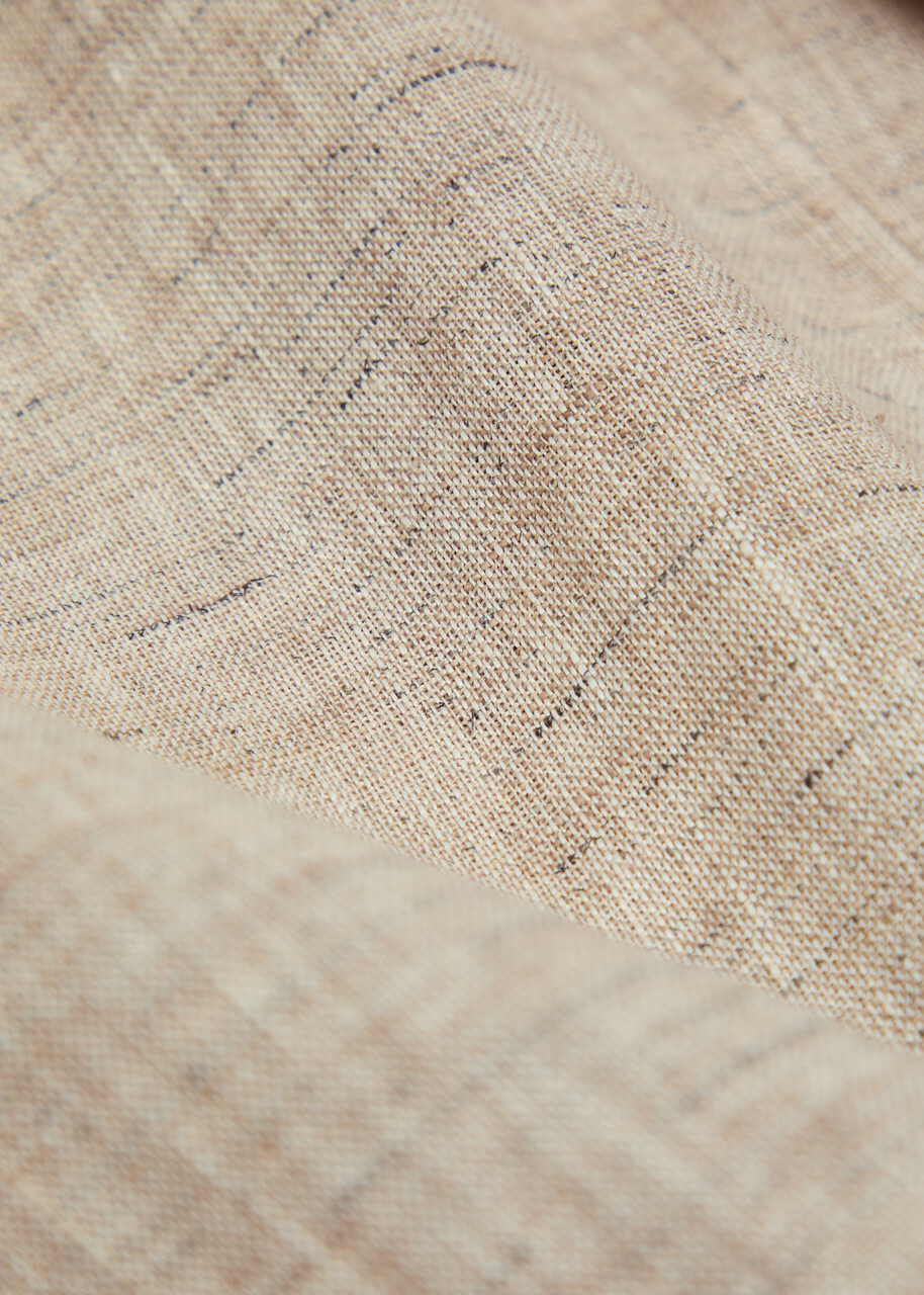 Emporio Armani Wide-leg Linen-blend Trousers Beige