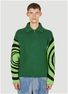 Mystic Zip Sweater in Dark Green