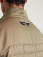 SEASE - Intrepid Shell-Trimmed Quilted Herringbone Virgin Wool Down Gilet - Brown