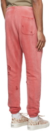 John Elliott Red Sundrenched Thermal Lined Folsom Lounge Pants