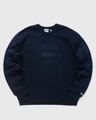 Sporty & Rich Lacoste Oval Logo Embroidered Crewneck Blue - Mens - Sweatshirts