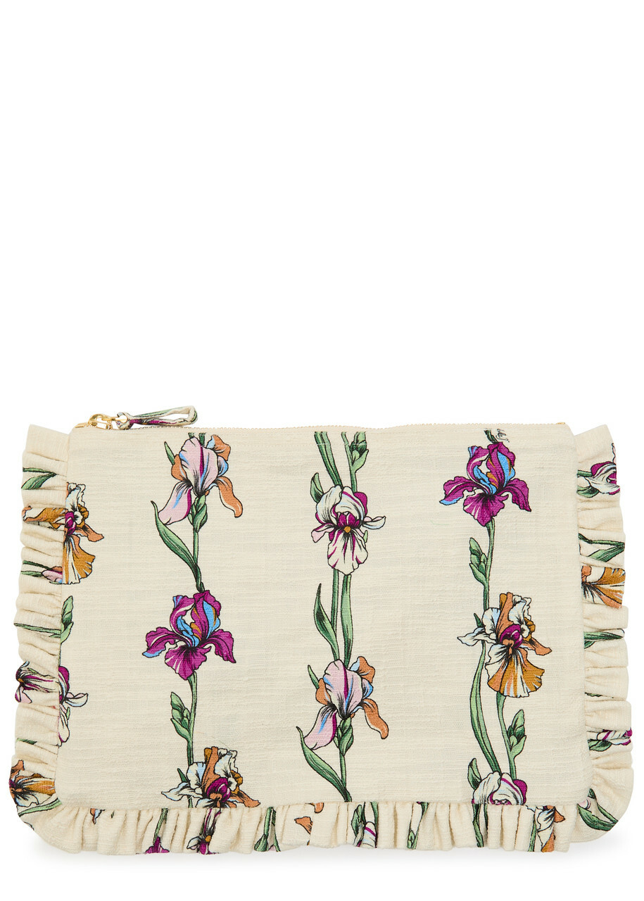 LA Double J Floral Stretch-cotton Hand Pochette Pouch - Multicoloured - One Size