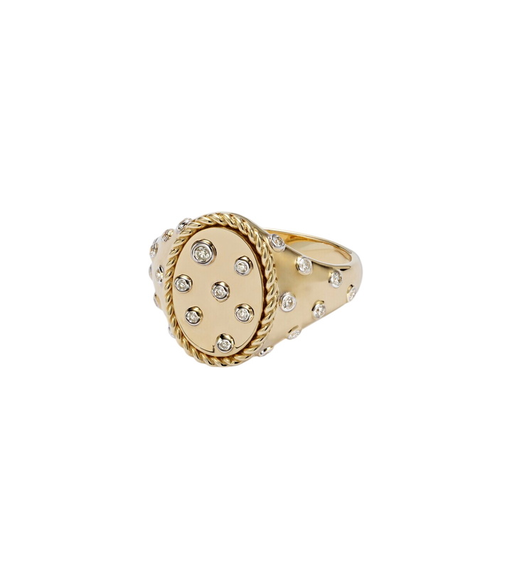 Photo: Yvonne Léon Plumetis 9kt gold ring with diamonds