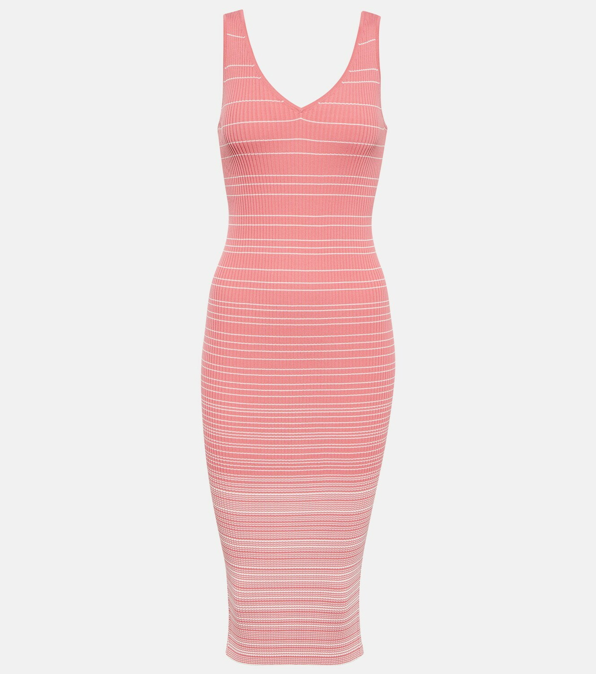 Staud Dana ribbed-knit midi dress Staud