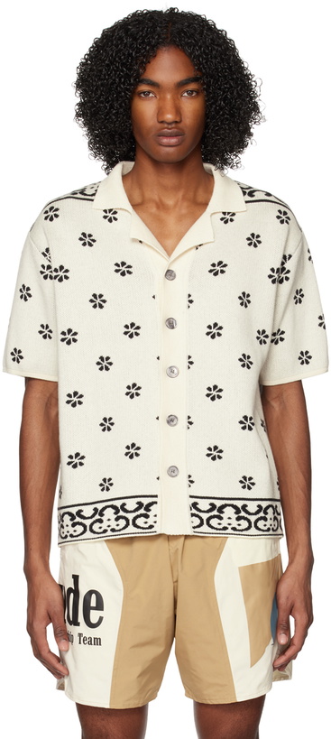 Photo: Rhude Black & White Button-Up Shirt