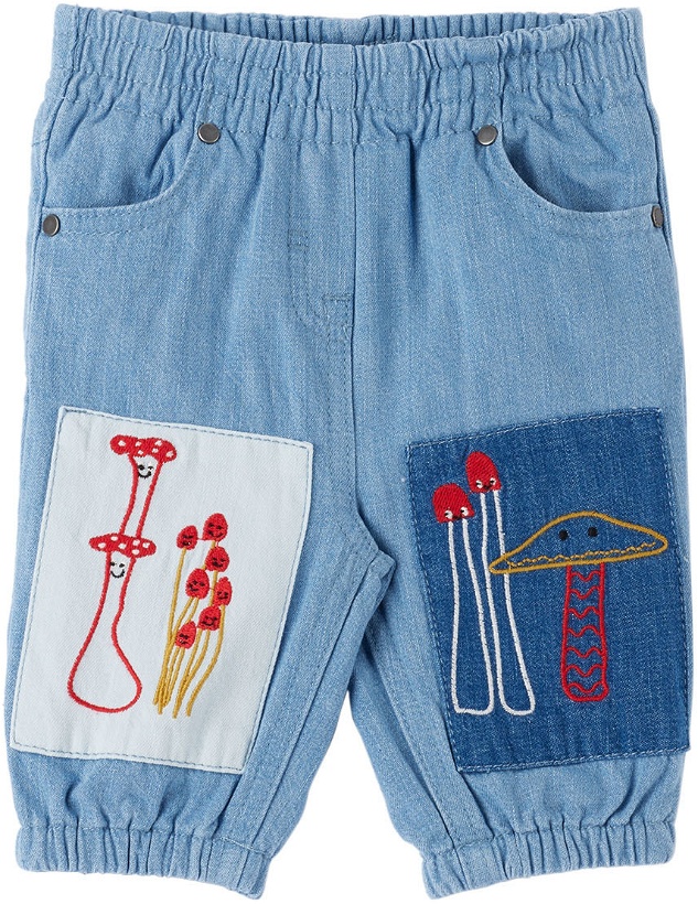 Photo: Stella McCartney Baby Blue Mushroom Patch Jeans