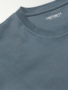 Carhartt WIP - Chase Logo-Embroidered Cotton-Jersey T-Shirt - Blue