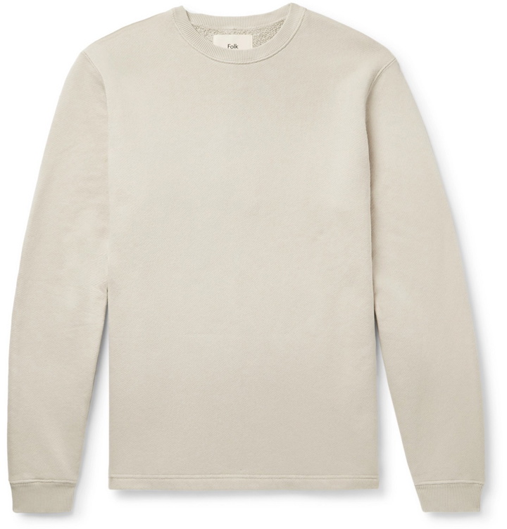 Photo: Folk - Loopback Cotton-Jersey Sweatshirt - Gray