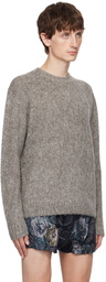 Acne Studios Gray Embroidered Sweater