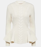 Alexander McQueen Peplum wool and cashmere sweater