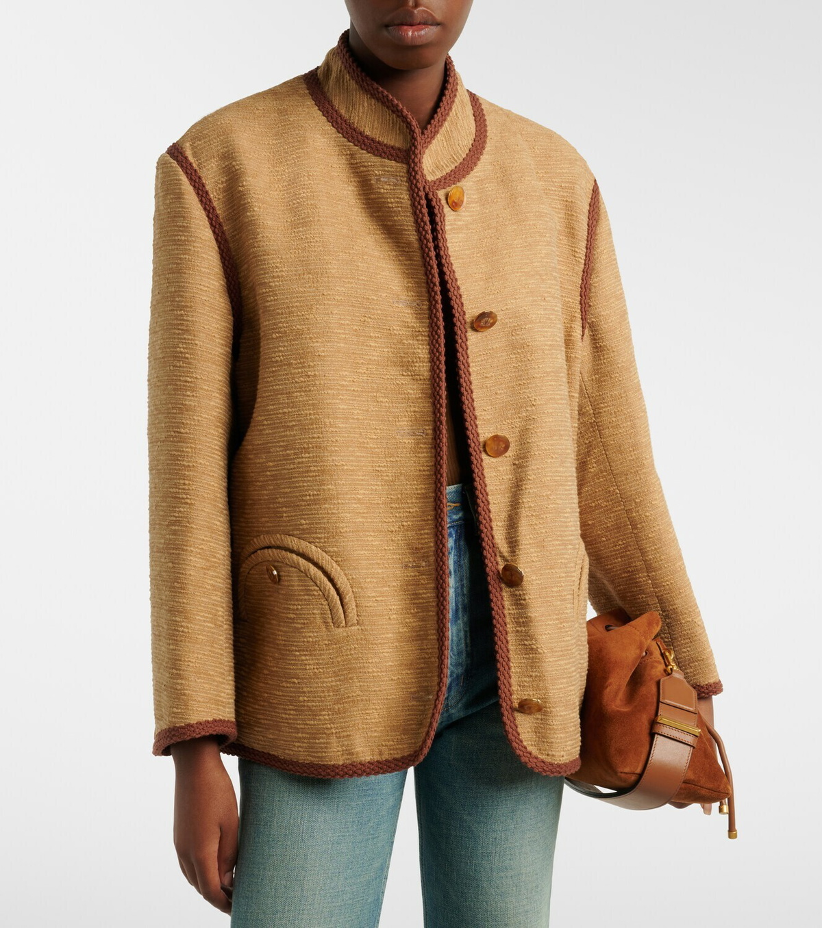 Blazé Milano Curly cotton and linen-blend jacket