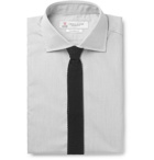 Turnbull & Asser - White Checked Cotton-Poplin Shirt - Gray